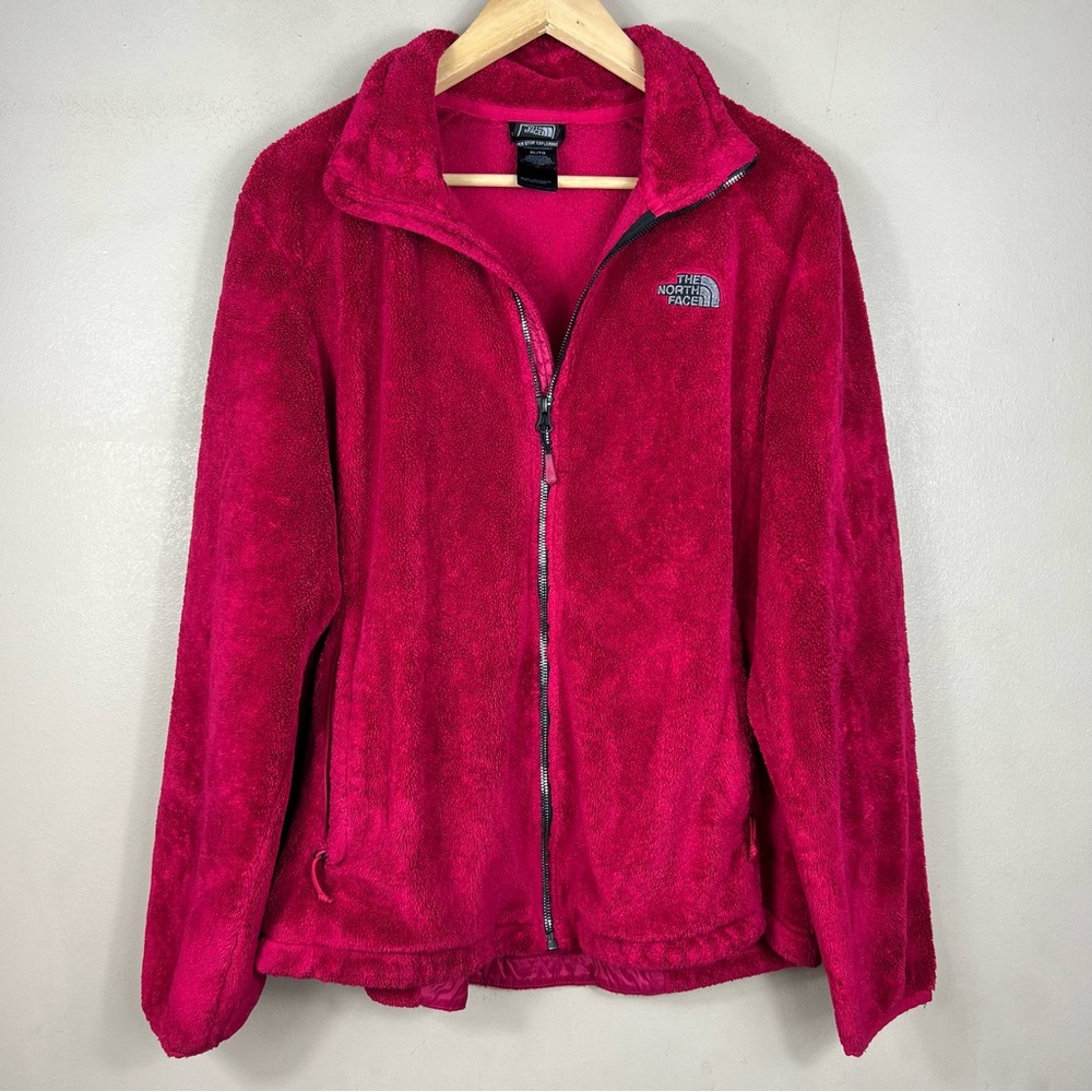 The North Face Pink Zip Up Sherpa Fleece Jacket